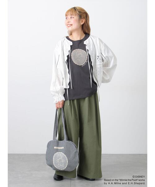 Samansa Mos2（サマンサ モスモス）の「【Disney】くまのﾌﾟｰさん/ﾚｰｽ付き丸ﾊﾞｯｸﾞ（ハンドバッグ・レディース・ブラック/ベージュ/レッド・F）」の9枚目の写真