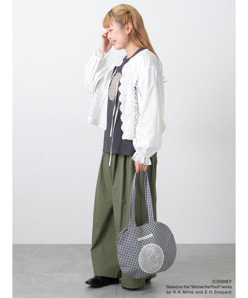 Samansa Mos2（サマンサ モスモス）の「【Disney】くまのﾌﾟｰさん/ﾚｰｽ付き丸ﾊﾞｯｸﾞ（ハンドバッグ・レディース・ブラック/ベージュ/レッド・F）」の12枚目の写真