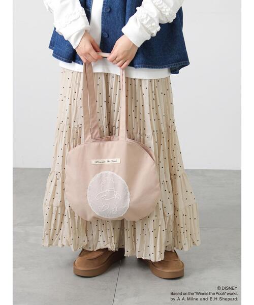 Samansa Mos2（サマンサ モスモス）の「【Disney】くまのﾌﾟｰさん/ﾚｰｽ付き丸ﾊﾞｯｸﾞ（ハンドバッグ・レディース・ブラック/ベージュ/レッド・F）」の14枚目の写真