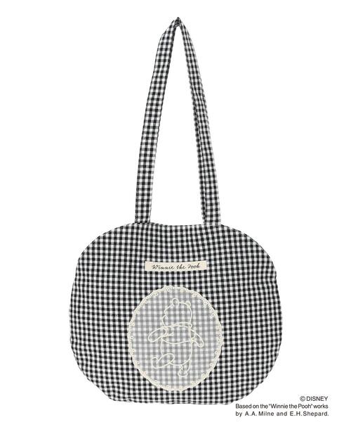 Samansa Mos2（サマンサ モスモス）の「【Disney】くまのﾌﾟｰさん/ﾚｰｽ付き丸ﾊﾞｯｸﾞ（ハンドバッグ・レディース・ブラック/ベージュ/レッド・F）」の19枚目の写真