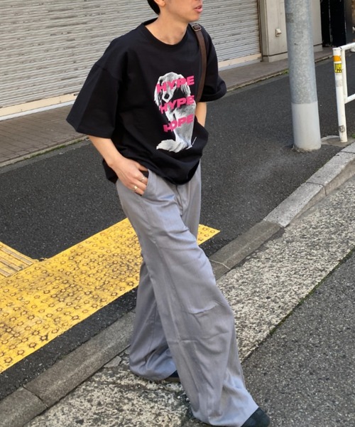 link lot(リンクロット)の「アニマルフォト3段カラーロゴプリントTシャツ(Tシャツ/カットソー・メンズ・ブラック/ホワイト・L/M)」の6枚目の写真