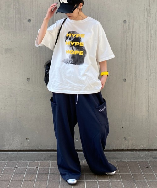 link lot(リンクロット)の「アニマルフォト3段カラーロゴプリントTシャツ(Tシャツ/カットソー・メンズ・ブラック/ホワイト・L/M)」の3枚目の写真