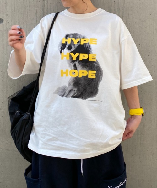 link lot(リンクロット)の「アニマルフォト3段カラーロゴプリントTシャツ(Tシャツ/カットソー・メンズ・ブラック/ホワイト・L/M)」の7枚目の写真