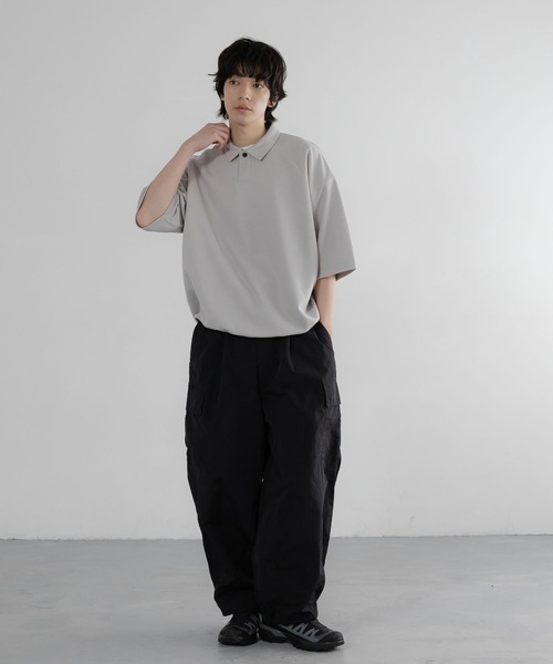 LOWRYS FARM(ローリーズファーム)の「【LFM(U)】somartiカノコポロSS 663682/接触冷感・UVカット・クイックドライ(Tシャツ/カットソー・メンズ・グリーン/ライトグレー/ブラック・MEDIUM/LARGE)」の15枚目の写真
