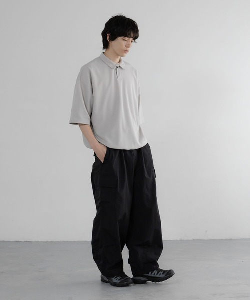 LOWRYS FARM(ローリーズファーム)の「【LFM(U)】somartiカノコポロSS 663682/接触冷感・UVカット・クイックドライ(Tシャツ/カットソー・メンズ・グリーン/ライトグレー/ブラック・MEDIUM/LARGE)」の16枚目の写真