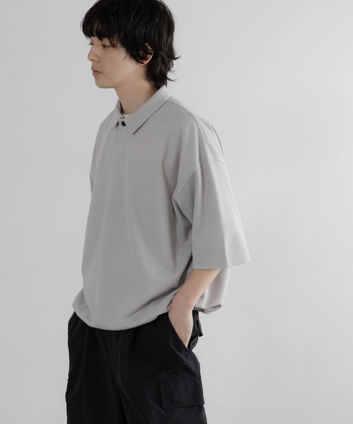 LOWRYS FARM(ローリーズファーム)の「【LFM(U)】somartiカノコポロSS 663682/接触冷感・UVカット・クイックドライ(Tシャツ/カットソー・メンズ・グリーン/ライトグレー/ブラック・MEDIUM/LARGE)」の17枚目の写真