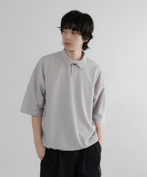 LOWRYS FARM(ローリーズファーム)の「【LFM(U)】somartiカノコポロSS 663682/接触冷感・UVカット・クイックドライ(Tシャツ/カットソー・メンズ・グリーン/ライトグレー/ブラック・MEDIUM/LARGE)」の18枚目の写真