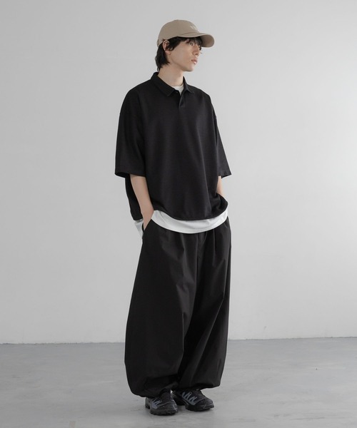 LOWRYS FARM(ローリーズファーム)の「【LFM(U)】somartiカノコポロSS 663682/接触冷感・UVカット・クイックドライ(Tシャツ/カットソー・メンズ・グリーン/ライトグレー/ブラック・MEDIUM/LARGE)」の12枚目の写真
