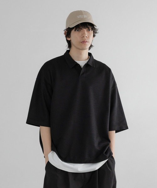 LOWRYS FARM(ローリーズファーム)の「【LFM(U)】somartiカノコポロSS 663682/接触冷感・UVカット・クイックドライ(Tシャツ/カットソー・メンズ・グリーン/ライトグレー/ブラック・MEDIUM/LARGE)」の13枚目の写真