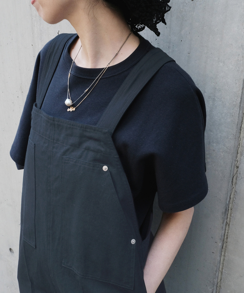 IENA（イエナ）の「Maison IENA 別注 Nell/ネル サロペット 261-202-51（サロペット/オーバーオール・レディース・ネイビー/ベージュ・38/36）」の5枚目の写真