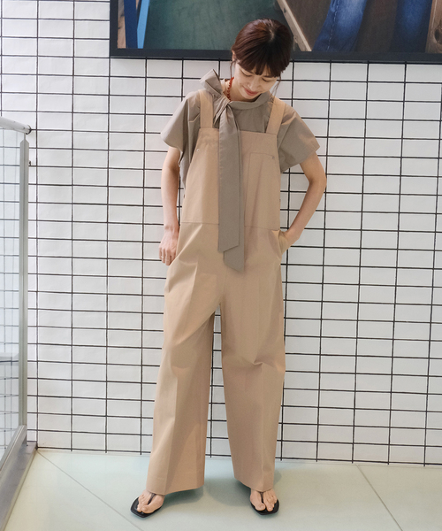 IENA（イエナ）の「Maison IENA 別注 Nell/ネル サロペット 261-202-51（サロペット/オーバーオール・レディース・ネイビー/ベージュ・38/36）」の14枚目の写真