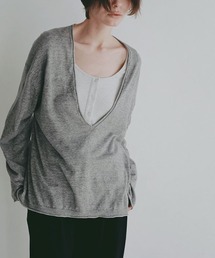 ETRE TOKYO | コットンリネンハイゲージネックニットプルオーバー(ニット/セーター)
