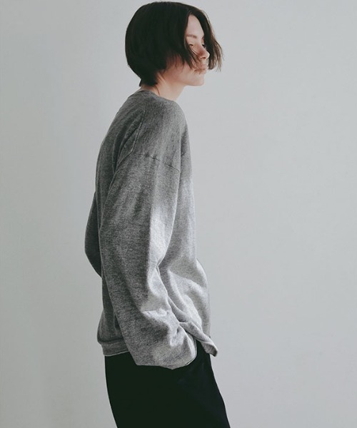 ETRE TOKYO(エトレトウキョウ)の「コットンリネンハイゲージネックニットプルオーバー(ニット/セーター・レディース・ライトグレー/ライトブルー/グレー/ネイビー・FREE)」の9枚目の写真