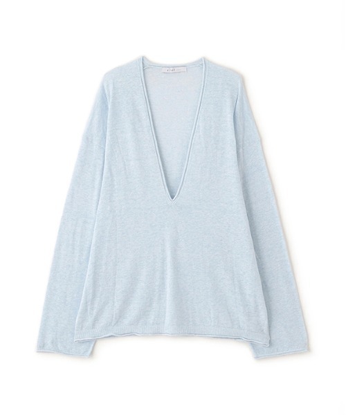 ETRE TOKYO(エトレトウキョウ)の「コットンリネンハイゲージネックニットプルオーバー(ニット/セーター・レディース・ライトグレー/ライトブルー/グレー/ネイビー・FREE)」の22枚目の写真