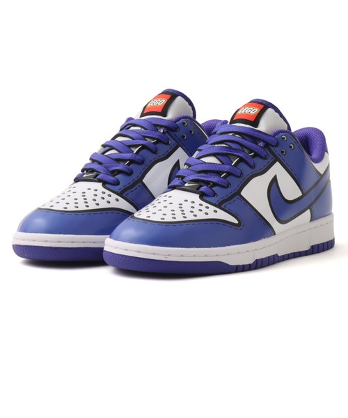 NIKE(ナイキ)の「NIKE DUNK LOW x LEGO COL GS / ナイキ ダンク LOW x LEGO COL GS 【SP】(スニーカー・レディース・ホワイト×パープル・23.0cm/23.5cm/24.0cm/24.5cm/25.0cm)」の1枚目の写真