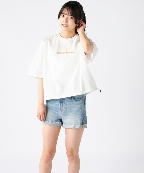 Ocean Pacific(オーシャンパシフィック)の「【OP:オーピー】レディース裾ドローコード付 2WAY ペアテックス Tシャツ シワになりにくい・軽量速乾・UPF50+ 水陸両用(Tシャツ/カットソー・レディース・チャコールグレー/ホワイト/オレンジ/ベージュ・X-LARGE/MEDIUM)」の14枚目の写真