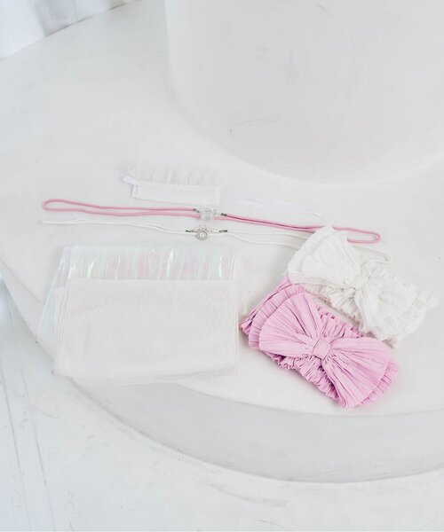 apres les cours（アプレレクール）の「メロウフリル帯揚げ（和装小物・キッズ・オフホワイト・FREE）」の5枚目の写真