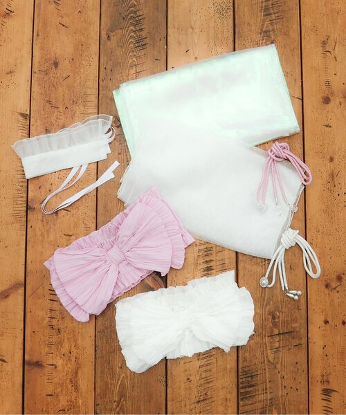 apres les cours（アプレレクール）の「メロウフリル帯揚げ（和装小物・キッズ・オフホワイト・FREE）」の4枚目の写真