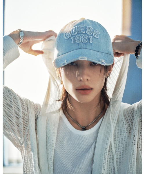 Guess(ゲス)の「WASHED Cap キャップ(キャップ・メンズ・インディゴブルー・ONE SIZE)」の2枚目の写真