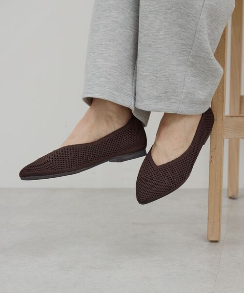 AMERICAN HOLIC(アメリカンホリック)の「【整履き】メッシュニットフラットパンプス(パンプス・レディース・グリーン/ブラウン/ベージュ/ブラック・M/L/S)」の10枚目の写真