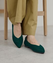 【整履き】メッシュニットフラットパンプス