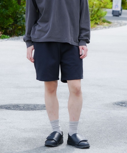 LOS ANGELES APPAREL（ロサンゼルスアパレル）の「【Los Angeles Apparel/ロサンゼルスアパレル】【MADE IN USA・14オンス】ヘビーフリース スウェットショーツ ロスアパ タフで肉厚 極上の履き心地（スウェットパンツ・メンズ・ネイビー/グレー/ブラック・X-LARGE/LARGE/MEDIUM）」の3枚目の写真