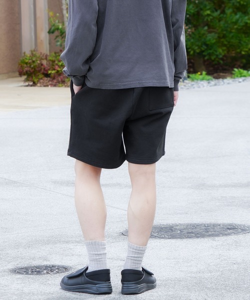 LOS ANGELES APPAREL（ロサンゼルスアパレル）の「【Los Angeles Apparel/ロサンゼルスアパレル】【MADE IN USA・14オンス】ヘビーフリース スウェットショーツ ロスアパ タフで肉厚 極上の履き心地（スウェットパンツ・メンズ・ネイビー/グレー/ブラック・X-LARGE/LARGE/MEDIUM）」の4枚目の写真