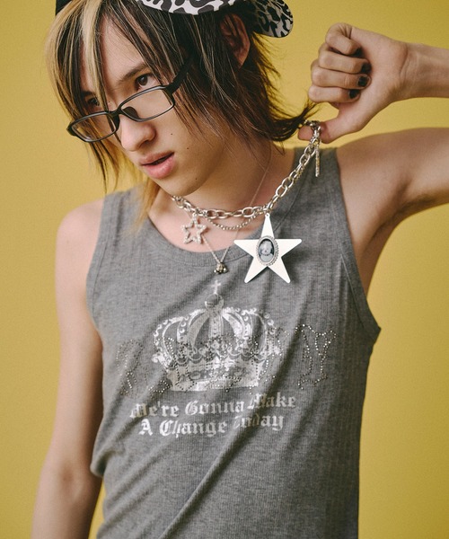 GALFY(ガルフィー)の「【GALFY/ガルフィー】爆上げ↑↑ ギラタンク(タンクトップ・メンズ・ブラック/ホワイト/グレー・M/L/XL)」の18枚目の写真