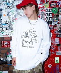 En serio TOKYO | 【SIDEWAYSTANCE】レスラーイラスト長袖Tシャツ 70581(Tシャツ/カットソー)