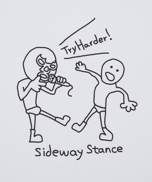 En serio TOKYO(エンソリオトーキョー)の「【SIDEWAYSTANCE】レスラーイラスト長袖Tシャツ 70581(Tシャツ/カットソー・メンズ・ホワイト/ブラック・SMALL/LARGE/MEDIUM/X-LARGE)」の6枚目の写真