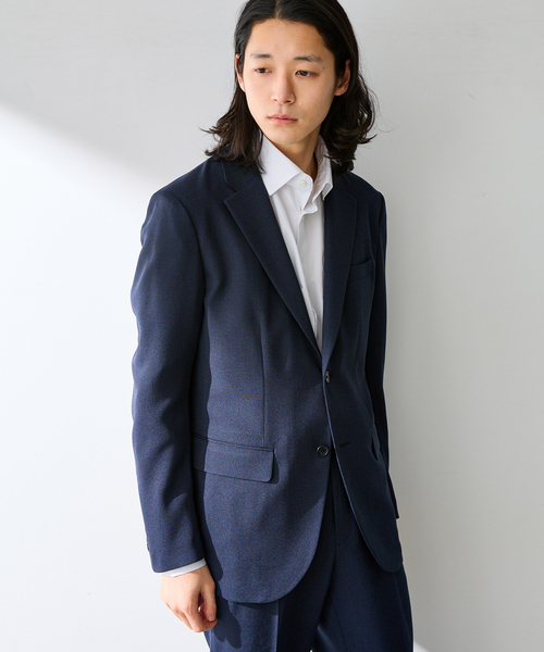 B.C STOCK（ベーセーストック）の「PE BIRDSEYE 2B ジャケット（テーラードジャケット・メンズ・チャコールグレー/ブルー系その他/ネイビー・X-LARGE/LARGE/MEDIUM/SMALL）」の3枚目の写真