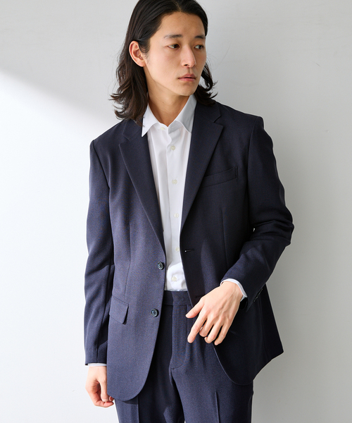 B.C STOCK（ベーセーストック）の「PE BIRDSEYE 2B ジャケット（テーラードジャケット・メンズ・チャコールグレー/ブルー系その他/ネイビー・X-LARGE/LARGE/MEDIUM/SMALL）」の2枚目の写真