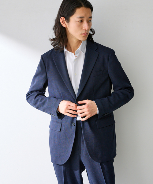 B.C STOCK（ベーセーストック）の「PE BIRDSEYE 2B ジャケット（テーラードジャケット・メンズ・チャコールグレー/ブルー系その他/ネイビー・X-LARGE/LARGE/MEDIUM/SMALL）」の20枚目の写真