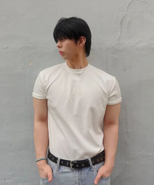 SENTAIR(センテア)の「エッセンシャルマッスルフィットクロップ半袖Tシャツ_アイボリー(Tシャツ/カットソー・メンズ・その他・46/48/50)」の16枚目の写真