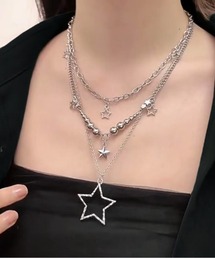 UP START | 【LAMPOON】スター３連ネックレス(ネックレス)