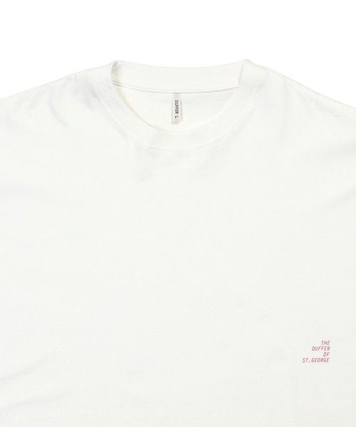 The DUFFER of ST.GEORGE(ザダファーオブセントジョージ)の「8oz HEAVY WEIGHT COTTON ELBOW LENGTH TEE:セットアップ対応 ヘビーウェイト 5分袖TEE / エルボーレングス / 8オンス / 厚手Tシャツ / ルーズフィット(Tシャツ/カットソー・メンズ・オフホワイト/ブラウン/ブルーグレー/スミクロ/ベージュ/ネイビー・MEDIUM/SMALL/XX-LARGE/X-LARGE/LARGE)」の17枚目の写真