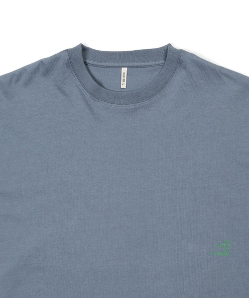 The DUFFER of ST.GEORGE(ザダファーオブセントジョージ)の「8oz HEAVY WEIGHT COTTON ELBOW LENGTH TEE:セットアップ対応 ヘビーウェイト 5分袖TEE / エルボーレングス / 8オンス / 厚手Tシャツ / ルーズフィット(Tシャツ/カットソー・メンズ・オフホワイト/ブラウン/ブルーグレー/スミクロ/ベージュ/ネイビー・MEDIUM/SMALL/XX-LARGE/X-LARGE/LARGE)」の19枚目の写真