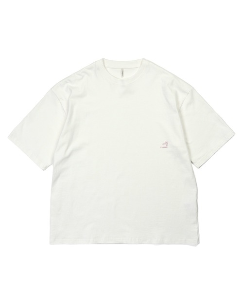 The DUFFER of ST.GEORGE(ザダファーオブセントジョージ)の「8oz HEAVY WEIGHT COTTON ELBOW LENGTH TEE:セットアップ対応 ヘビーウェイト 5分袖TEE / エルボーレングス / 8オンス / 厚手Tシャツ / ルーズフィット(Tシャツ/カットソー・メンズ・オフホワイト/ブラウン/ブルーグレー/スミクロ/ベージュ/ネイビー・MEDIUM/SMALL/XX-LARGE/X-LARGE/LARGE)」の11枚目の写真