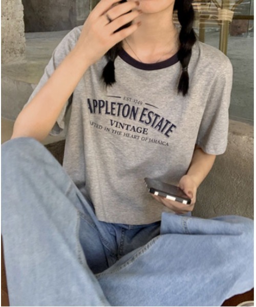 SallyLunn（サリーラン）の「カジュアルロゴリンガーTシャツ（Tシャツ/カットソー・レディース・ブルー/グレー/ホワイト・LARGE/MEDIUM）」の3枚目の写真