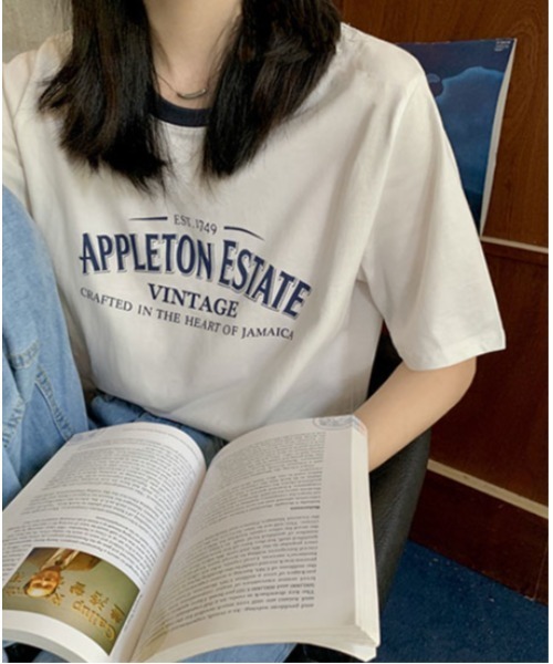 SallyLunn（サリーラン）の「カジュアルロゴリンガーTシャツ（Tシャツ/カットソー・レディース・ブルー/グレー/ホワイト・LARGE/MEDIUM）」の6枚目の写真