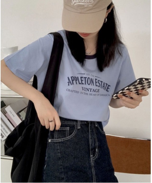 SallyLunn（サリーラン）の「カジュアルロゴリンガーTシャツ（Tシャツ/カットソー・レディース・ブルー/グレー/ホワイト・LARGE/MEDIUM）」の14枚目の写真