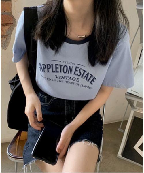 SallyLunn（サリーラン）の「カジュアルロゴリンガーTシャツ（Tシャツ/カットソー・レディース・ブルー/グレー/ホワイト・LARGE/MEDIUM）」の16枚目の写真
