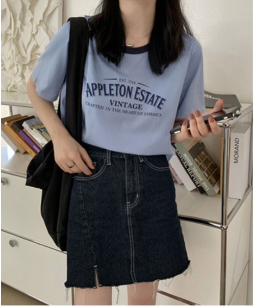 SallyLunn（サリーラン）の「カジュアルロゴリンガーTシャツ（Tシャツ/カットソー・レディース・ブルー/グレー/ホワイト・LARGE/MEDIUM）」の15枚目の写真