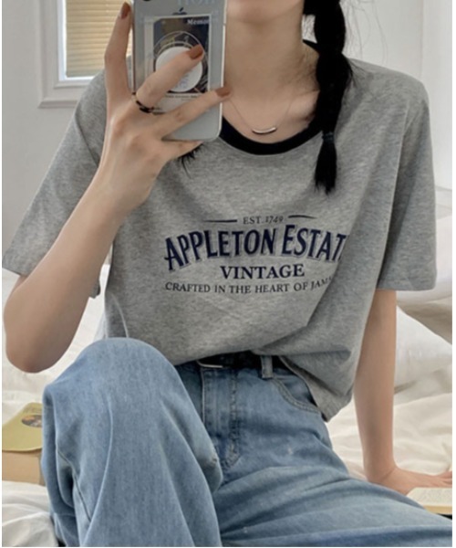 SallyLunn（サリーラン）の「カジュアルロゴリンガーTシャツ（Tシャツ/カットソー・レディース・ブルー/グレー/ホワイト・LARGE/MEDIUM）」の11枚目の写真