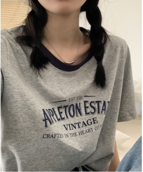 SallyLunn（サリーラン）の「カジュアルロゴリンガーTシャツ（Tシャツ/カットソー・レディース・ブルー/グレー/ホワイト・LARGE/MEDIUM）」の13枚目の写真