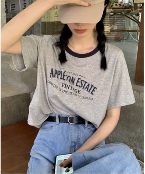 SallyLunn（サリーラン）の「カジュアルロゴリンガーTシャツ（Tシャツ/カットソー・レディース・ブルー/グレー/ホワイト・LARGE/MEDIUM）」の9枚目の写真