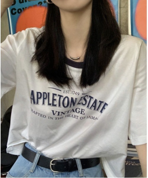 SallyLunn（サリーラン）の「カジュアルロゴリンガーTシャツ（Tシャツ/カットソー・レディース・ブルー/グレー/ホワイト・LARGE/MEDIUM）」の8枚目の写真