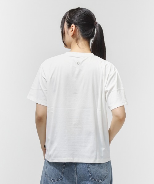 CONVERSE（コンバース）の「コンバース  CV LOGO TEE L 半袖Tシャツ（Tシャツ/カットソー・レディース・チャコールグレー/ホワイト/ブラック・M/L）」の5枚目の写真