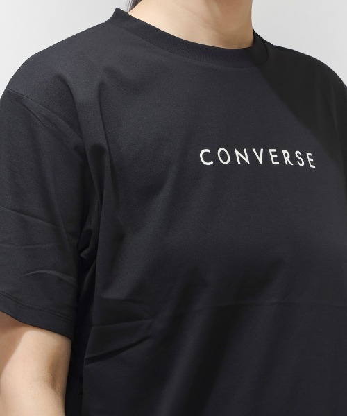CONVERSE（コンバース）の「コンバース  CV LOGO TEE L 半袖Tシャツ（Tシャツ/カットソー・レディース・チャコールグレー/ホワイト/ブラック・M/L）」の8枚目の写真