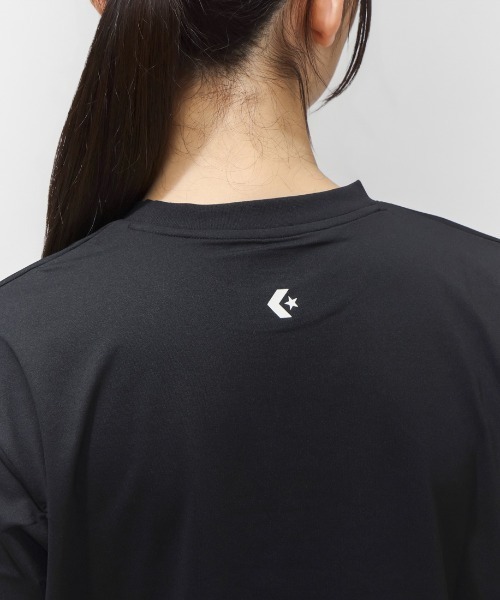 CONVERSE（コンバース）の「コンバース  CV LOGO TEE L 半袖Tシャツ（Tシャツ/カットソー・レディース・チャコールグレー/ホワイト/ブラック・M/L）」の10枚目の写真